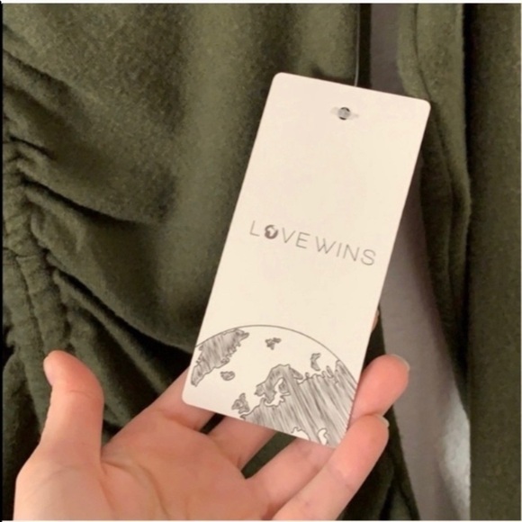 Love Wins Front Drawstring Hem Waist Top - Picture 8 of 11